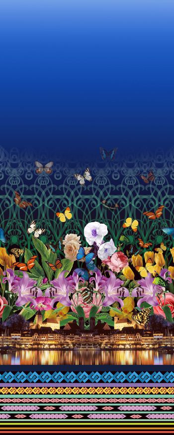 415581-定位 二房连续 风景花卉组合