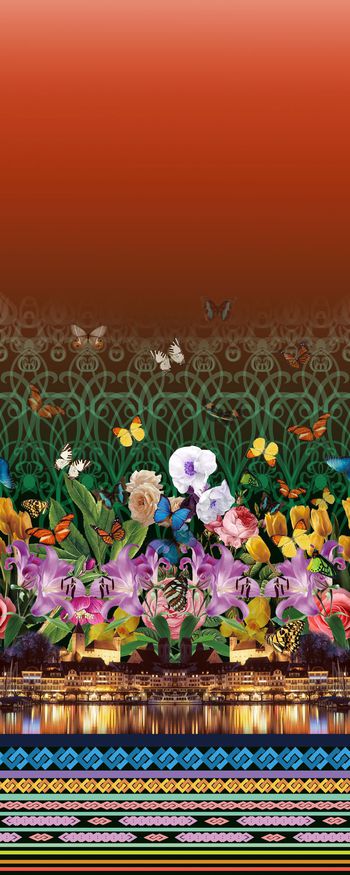 415582-定位 二房连续 风景花卉组合