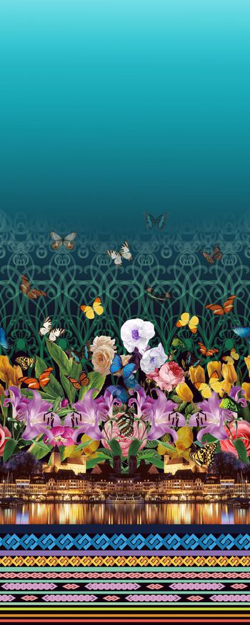 415583-定位 二房连续 风景花卉组合