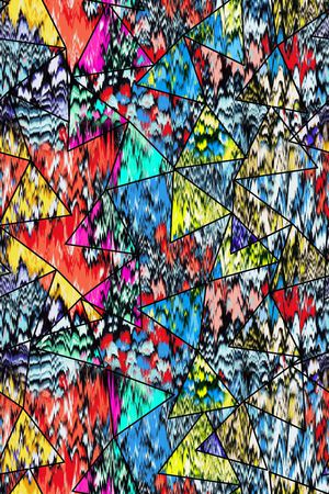 几何元素印花华亿平台图片