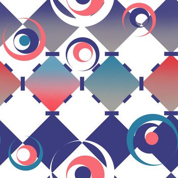 格子 圆圈  几何印花华亿平台图片