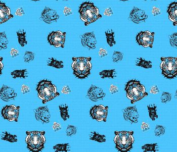 415730-简约时尚老虎头数码印花