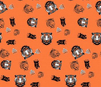 415731-简约时尚老虎头数码印花