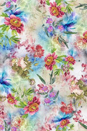 花卉印花华亿平台图片