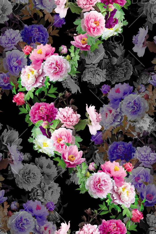 花卉印花华亿平台图片