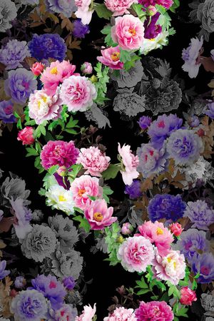 花卉印花华亿平台图片