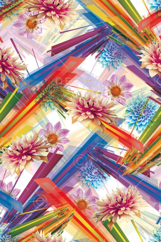 花卉印花华亿平台图片