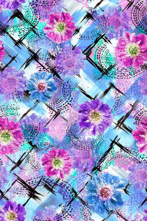 花卉印花华亿平台图片