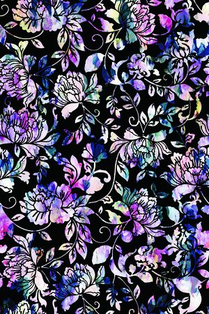 花朵彩色印花华亿平台图片