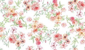 416089-流行女装复古唯美花卉数码印花