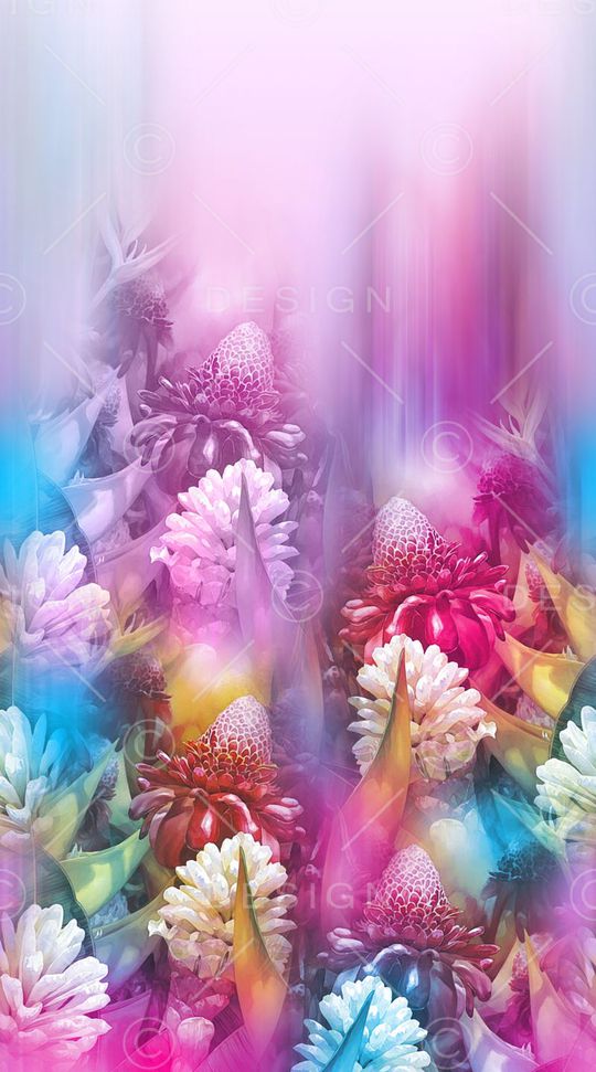 定位花卉印花华亿平台图片