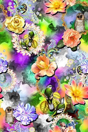 抽象印花华亿平台图片