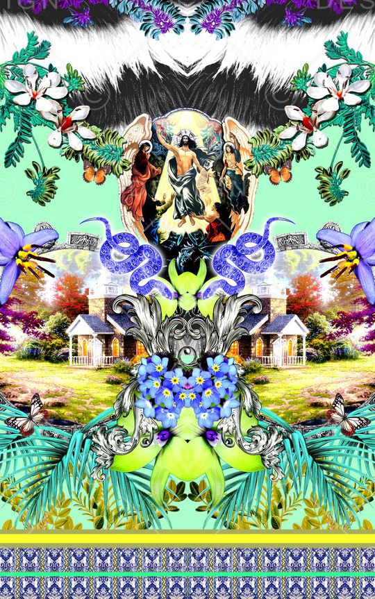 欧式印花华亿平台图片