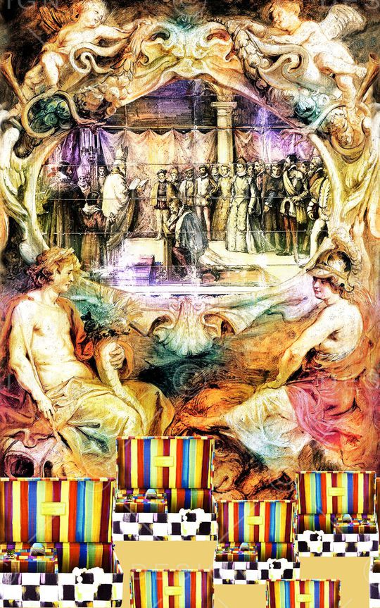 欧式宫廷风印花华亿平台图片