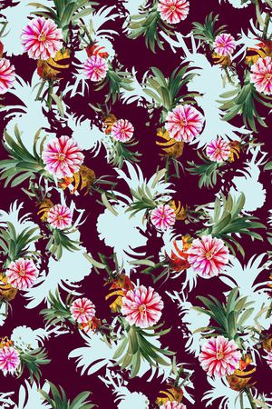 花卉印花华亿平台图片