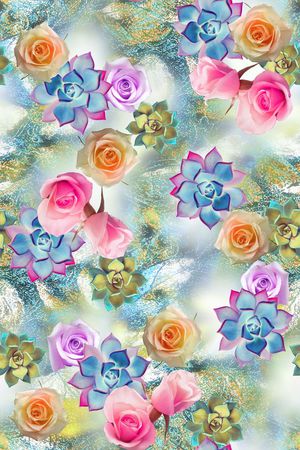 花卉印花华亿平台图片