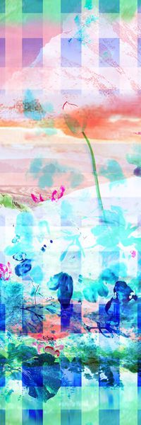 风景 风景画 荷花 山水 水墨 水墨画 国画 条格印花华亿平台图片