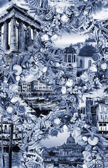 416375-度假圣地风景沙滩贝壳花环男装华亿平台女