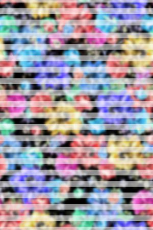 模糊条纹花卉印花华亿平台图片