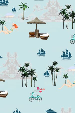 度假胜地印花华亿平台图片