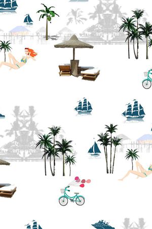 度假胜地印花华亿平台图片