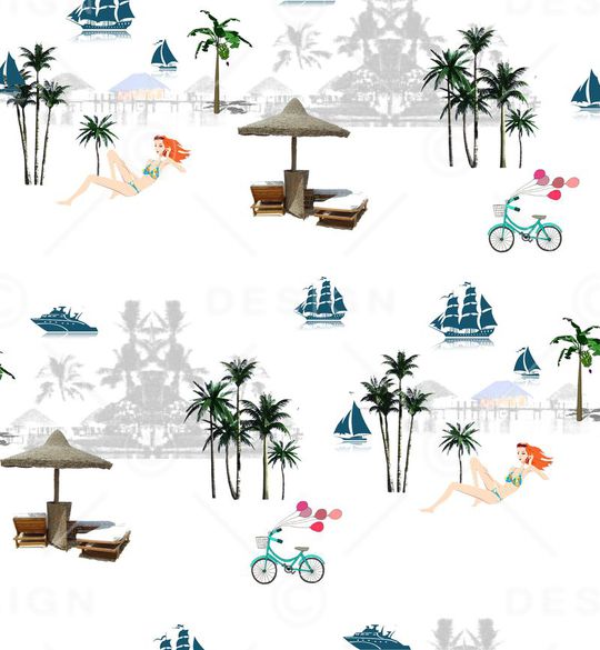 度假胜地印花华亿平台图片