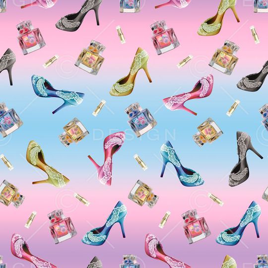 高跟鞋印花华亿平台图片