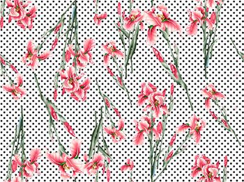 416488-浪漫 流行时尚纯手绘兰花波点清新风