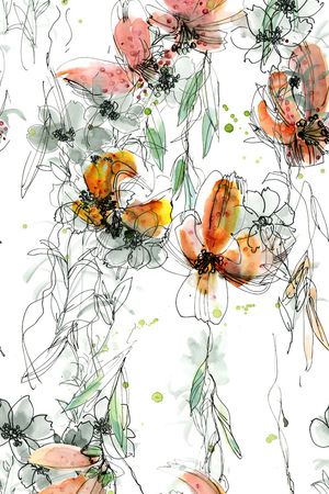 个性手绘印花华亿平台图片