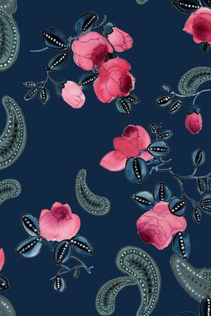 浪漫风情印花华亿平台图片