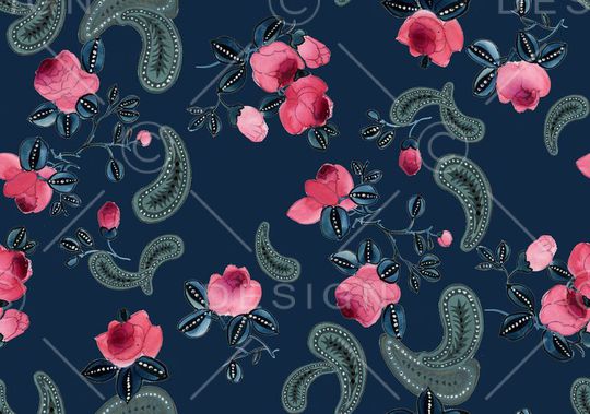 浪漫风情印花华亿平台图片