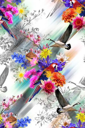 抽象印花华亿平台图片