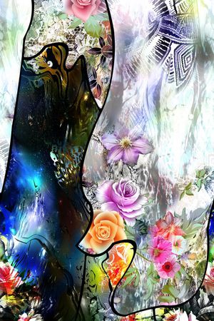 抽象印花华亿平台图片