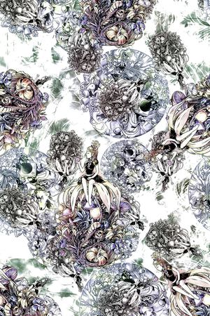 花卉印花华亿平台图片