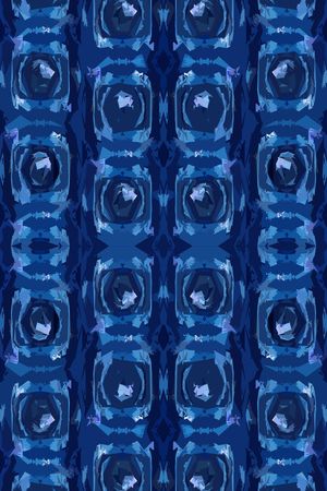 宝蓝色印花华亿平台图片