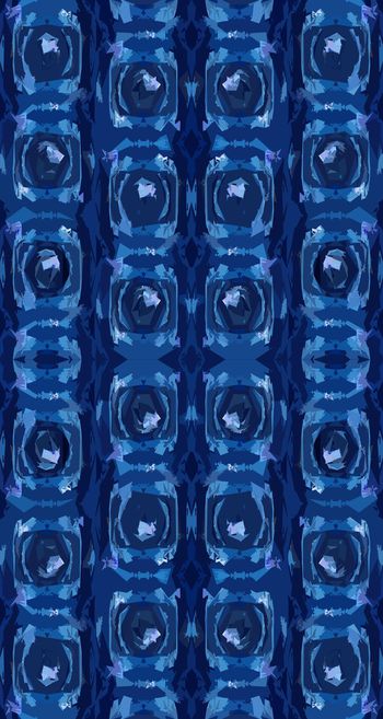 宝蓝色印花华亿平台图片