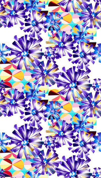 417042- 时尚手绘醒目新华亿平台亮丽方块色紫色