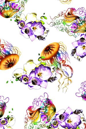 时尚绚丽印花华亿平台图片