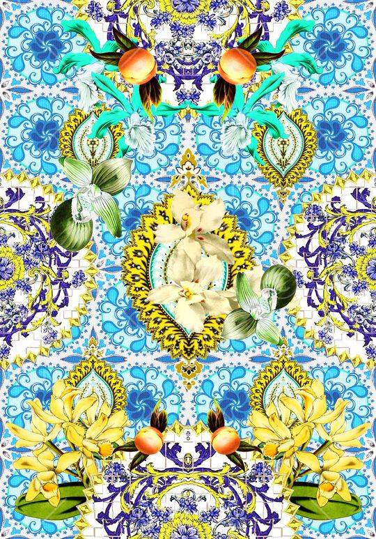 花卉印花华亿平台图片