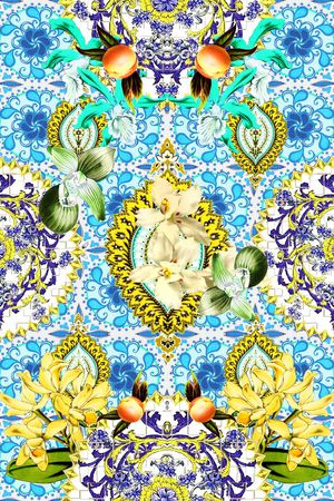 花卉印花华亿平台图片