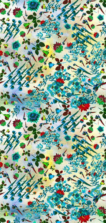 417171-水彩清新小花花卉印花壁纸地毯服装花