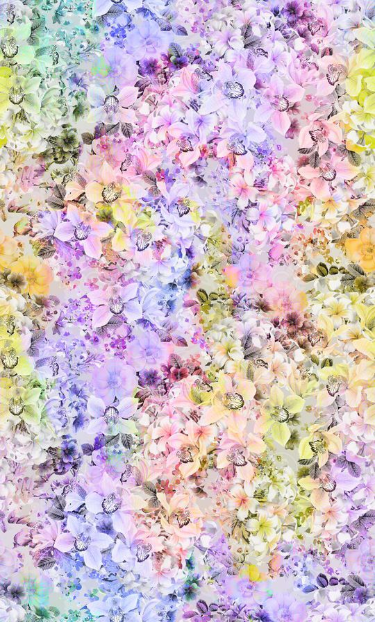 彩色水彩花卉印花华亿平台图片