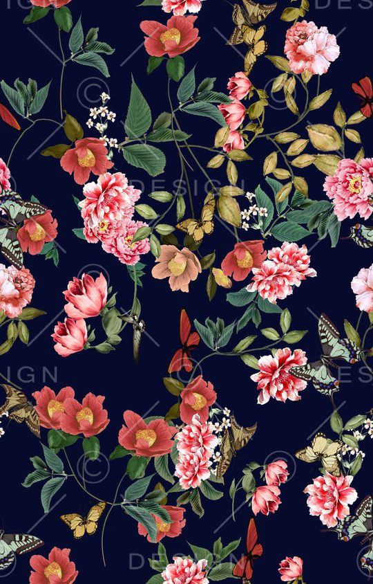 花卉印花华亿平台图片