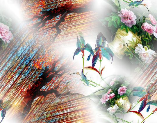 花卉印花华亿平台图片