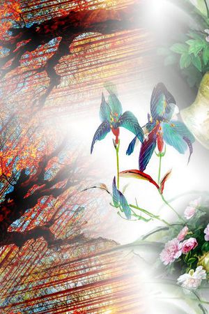 花卉印花华亿平台图片