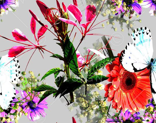 花卉印花华亿平台图片