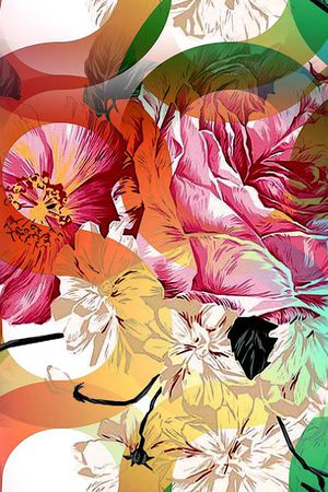 花卉印花华亿平台图片