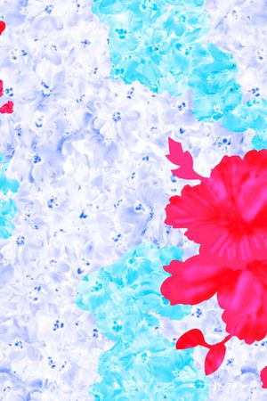 水彩花2印花华亿平台图片