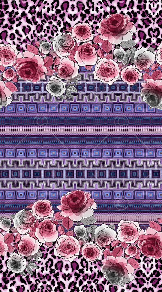 定位民族花卉印花华亿平台图片