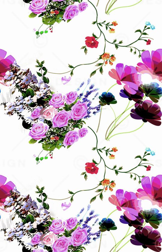 花卉印花华亿平台图片